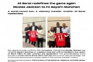 拜仁租杰克逊！经纪公司发文吹捧：创世界纪录的租借，大师级操作