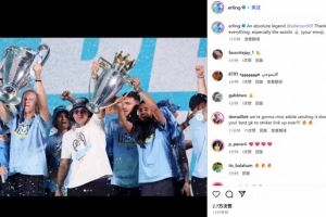 曼城生涯8送助攻！哈兰德社媒告别埃德森：感谢一切，尤其是助攻